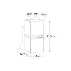 Светильник светодиодный садово-парковый настенный Arte Lamp Belgrade черный 4000К 24 Вт IP54 (A5193AL-2BK) - фото 2