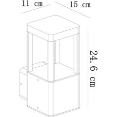 Светильник светодиодный садово-парковый настенный Arte Lamp Pherkad черный 4000К 9 Вт IP65 (A2726AL-1BK) - фото 2