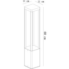 Светильник светодиодный садово-парковый Arte Lamp Pherkad черный 600 мм 4000К 9 Вт IP65 (A2726PA-1BK) - фото 2