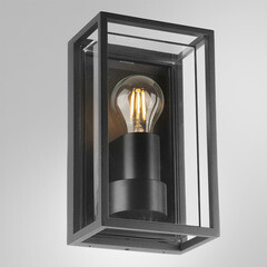 Светильник садово-парковый настенный Arte Lamp Marfik черный E27 15 Вт IP65 (A2322AL-1BK) - фото 3