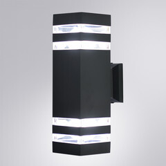 Светильник садово-парковый настенный Arte Lamp Heather черный E27 40 Вт IP54 (A4413AL-2BK) - фото 2