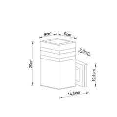 Светильник садово-парковый настенный Arte Lamp Heather черный E27 20 Вт IP54 (A4413AL-1BK) - фото 2