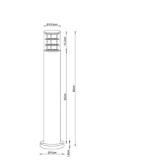 Светильник садово-парковый Arte Lamp Tokyo черный 800 мм E27 40 Вт IP54 (A5318PA-1BK) - фото 2