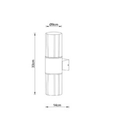 Светильник садово-парковый настенный Arte Lamp Seginus черный E27 80 Вт IP54 (A6515AL-2BK) - фото 2