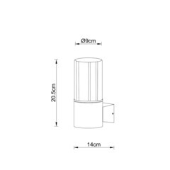 Светильник садово-парковый настенный Arte Lamp Seginus черный E27 40 Вт IP54 (A6515AL-1BK) - фото 2
