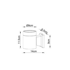 Светильник садово-парковый настенный Arte Lamp Piautos черный GX53 15 Вт IP54 (A1913AL-1BK) - фото 2