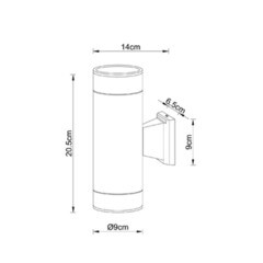 Светильник садово-парковый настенный Arte Lamp Piautos черный GX53 30 Вт IP54 (A1913AL-2BK) - фото 2
