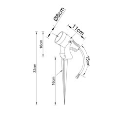 Светильник светодиодный садово-парковый Arte Lamp Elsie черный 320 мм 4000К 15 Вт IP65 (A4715IN-1BK) - фото 2