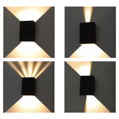 Светильник светодиодный садово-парковый настенный Arte Lamp Algol черный 4200К 10 Вт IP65 (A5640AL-2BK) - фото 5