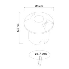 Светильник светодиодный тротуарный встраиваемый Arte Lamp Piazza черный 4200К 1 Вт IP67 (A3221IN-2BK) - фото 2