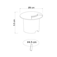 Светильник светодиодный тротуарный встраиваемый Arte Lamp Piazza черный 4200К 1 Вт IP67 (A3221IN-1BK) - фото 2