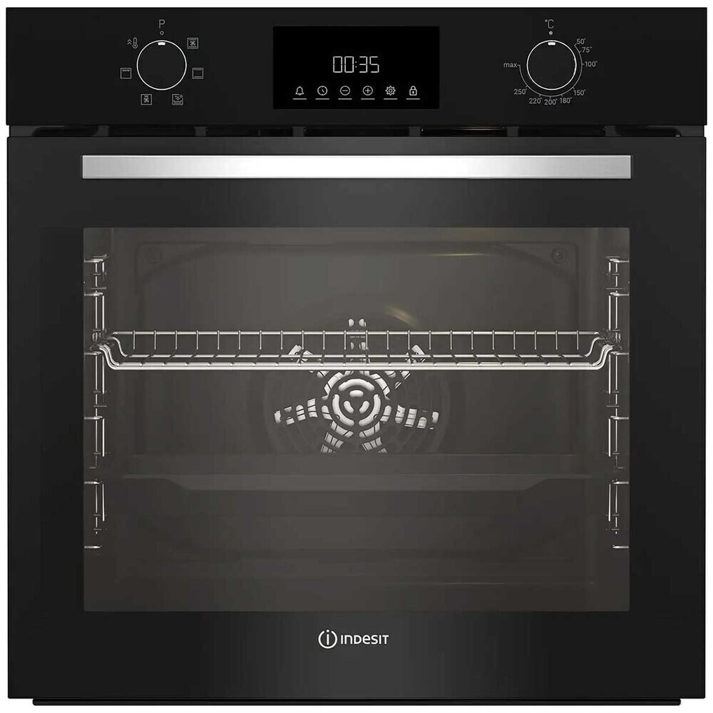 

Духовой шкаф электрический встраиваемый Indesit IFE 3644 J 594 мм черный (543561)