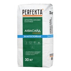 Изображение товара Штукатурка гипсовая Perfekta Аквасайд серая влагостойкая 30 кг