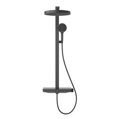 Душевая система Corsa Deco QX с верхним душем с лейкой с изливом черная матовая (SSFCSQX320SB) - фото 13