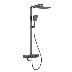 Душевая система Corsa Deco QX с верхним душем с лейкой с изливом черная матовая (SSFTQX320QB) - фото 12