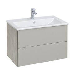 Изображение товара Тумба под раковину Aquaton Сохо 75 см подвесная слэйт/галька серая (1A258101AJ9A0)