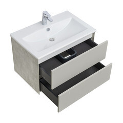 Тумба под раковину Aquaton Сохо 75 см подвесная слэйт/галька серая (1A258101AJ9A0) - фото 8