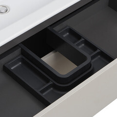 Тумба под раковину Aquaton Сохо 75 см подвесная слэйт/галька серая (1A258101AJ9A0) - фото 6