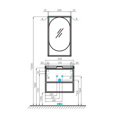 Зеркало с полкой прямоугольное 50х90 см в раме черной Aquaton Лофт Фабрик (1A242502LTDU0) - фото 5