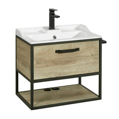 Изображение товара Тумба под раковину Aquaton Лофт Фабрик 65 см подвесная дуб эндгрейн (1A242301LTDU0)