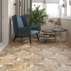 Керамогранит Cersanit Exterio бежевый 298х298х8 мм (13 шт.=1,154 кв.м) - фото 8