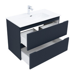 Тумба под раковину Акванет Джейн 90 см подвесная маренго (00335430) - фото 4