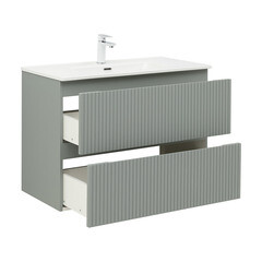 Тумба под раковину Акванет Джейн 90 см подвесная мисти грин (00335435) - фото 10
