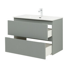 Тумба под раковину Акванет Джейн 90 см подвесная мисти грин (00335435) - фото 6