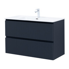 Тумба под раковину Акванет Джейн 100 см подвесная маренго (00335431) - фото 7