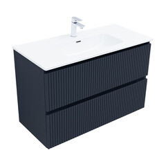 Тумба под раковину Акванет Джейн 100 см подвесная маренго (00335431) - фото 5