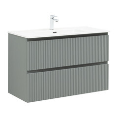 Изображение товара Тумба под раковину Акванет Джейн 100 см подвесная мисти грин (00335436)