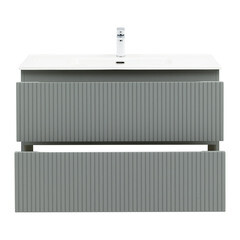 Тумба под раковину Акванет Джейн 100 см подвесная мисти грин (00335436) - фото 8