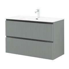 Тумба под раковину Акванет Джейн 100 см подвесная мисти грин (00335436) - фото 7