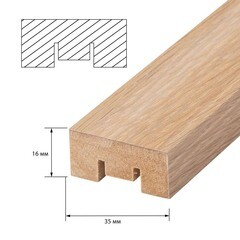 Декоративная рейка МДФ 35х16х2700 мм скандинавский дуб Стильный Дом - фото 2