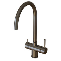 Смеситель для кухни Mixline MLSS-0326 графит с высоким изливом с подключением к фильтру однорычажный (553826) - фото 6