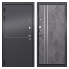 Изображение товара Дверь входная Mastino Раин левая букле графит - бетон 960х2050 мм