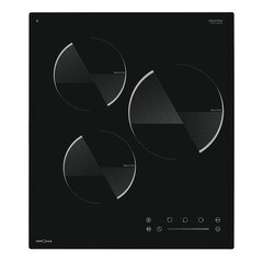 Варочная панель индукционная Krona Ombra 45 3 конфорки черная - фото 1