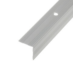 Порог алюминиевый угловой наружный 19х19х1800 мм серебро - фото 2