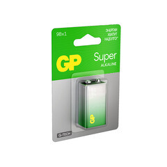 Батарейка GP Batteries Super Алкалин крона 6LR61/6F22 9 В (1 шт.) (GP 1604AA21-5CRSBC1) - фото 9