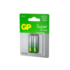 Батарейка GP Batteries Super Алкалин AA пальчиковая LR6 1,5 В (2 шт.) (GP 15AA21-2CRSBC2) - фото 10