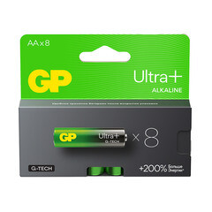 Изображение товара Батарейка GP Batteries Ultra+ Алкалин AA пальчиковая LR6 1,5 В (8 шт.) (GP 15AUPA21-2CRB8)