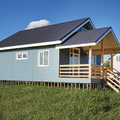 Сайдинг Альта-Профиль Премиум Брус 3000х250 мм серо-голубой - фото 11