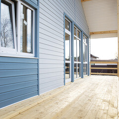 Сайдинг Альта-Профиль Премиум Брус 3000х250 мм серо-голубой - фото 6