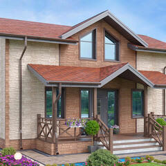 Панель фасадная Альта-Профиль Камень скалистый Эко 1170х430 мм кремовая - фото 2