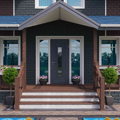 Панель фасадная Альта-Профиль Фагот Эко 1020х430 мм графит - фото 4