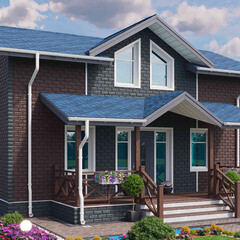 Панель фасадная Альта-Профиль Фагот Эко 1020х430 мм графит - фото 3