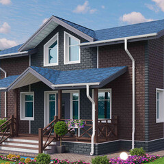 Панель фасадная Альта-Профиль Фагот Эко 1020х430 мм графит - фото 2