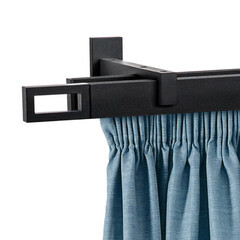 Карниз настенный металлический двухрядный профильный Хай-тек 240 см черный (170.578) - фото 2