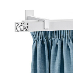 Карниз настенный металлический двухрядный профильный Хай-тек 200 см белый (170.574) - фото 2