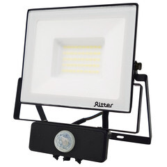 Изображение товара Прожектор светодиодный Ritter Profi 6500К 50 Вт IP65 с датчиком движения черный
